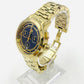 Tory Burch Chronograph Date Ladies' Quartz Watch with Box, Gold, Blue Dial 7-3-428