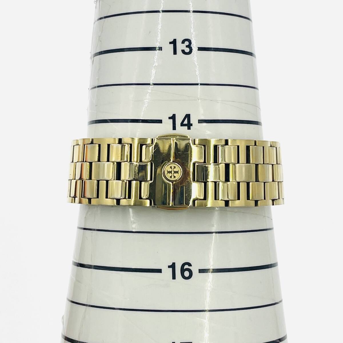 Tory Burch Chronograph Date Ladies' Quartz Watch with Box, Gold, Blue Dial 7-3-428