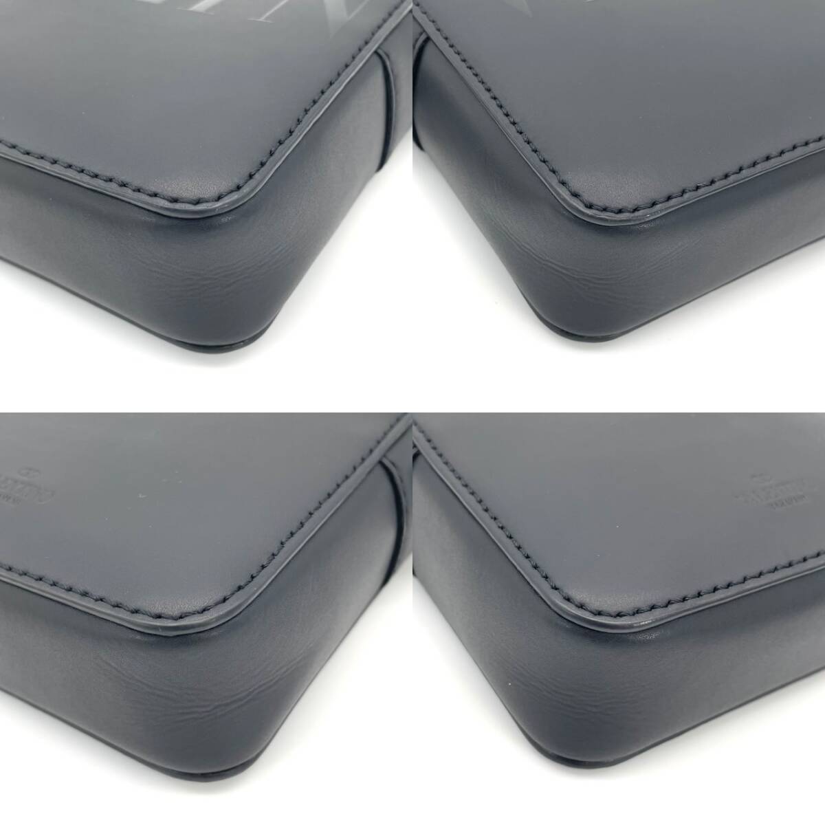 Unused Valentino Garavani Shoulder Bag Black Leather VLTN Logo 7-5-378