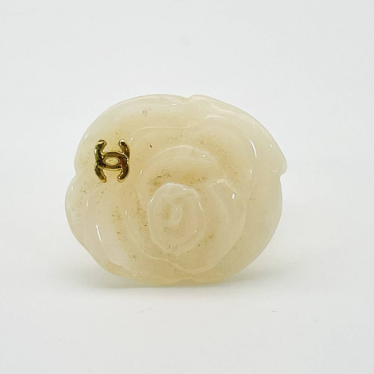 CHANEL Camelia Coco Mark Ivory Ring