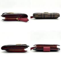 FENDI Zucca Leather Compact Wallet