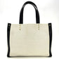 VALENTINO Canvas Leather White Black 2 Way Bag