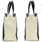 VALENTINO Canvas Leather White Black 2 Way Bag