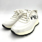 PRADA Women's Sneakers White Size 36.5 (9.3") Logo Nylon With Box 7-5-988