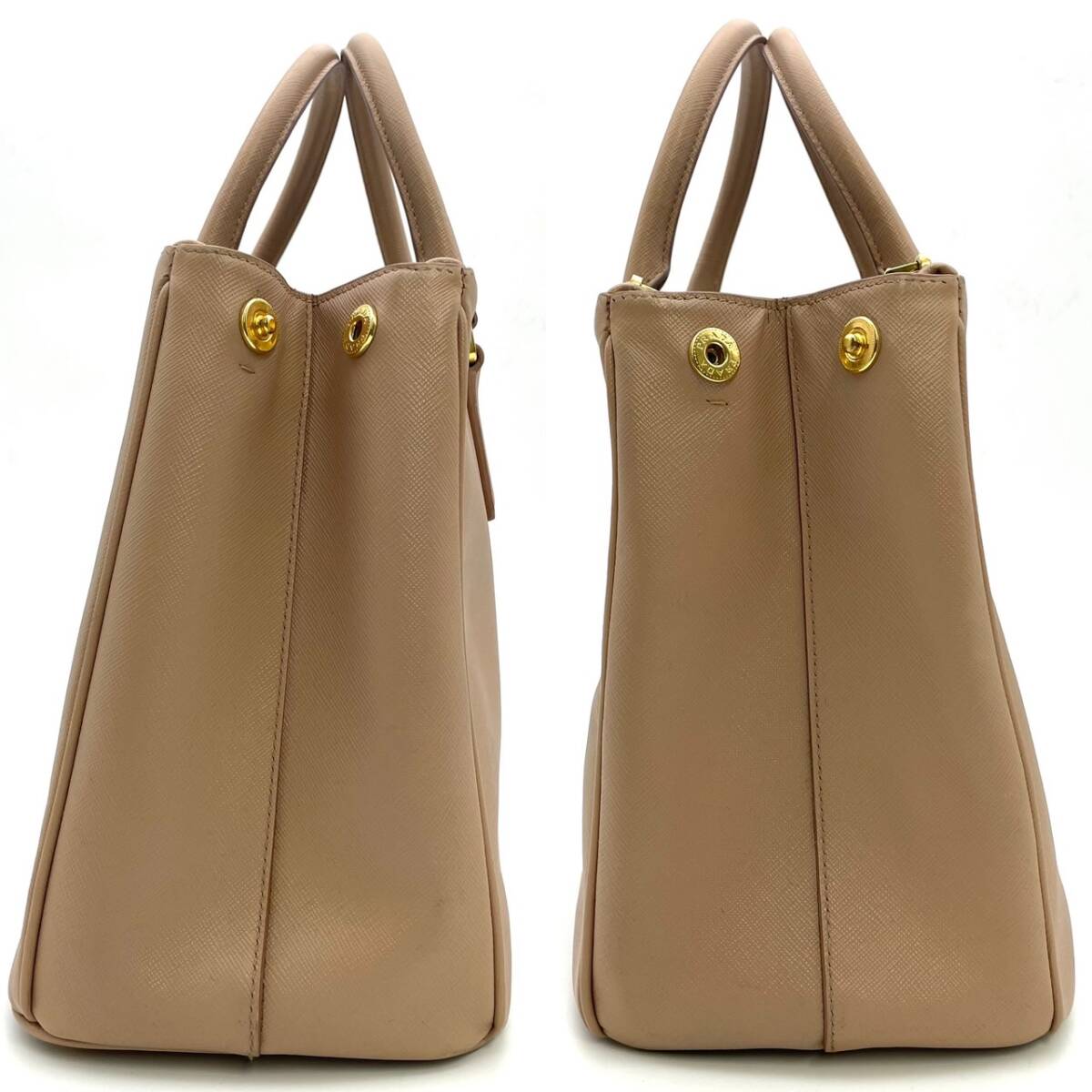 PRADA 2Way SAFFIANO Leather Beige