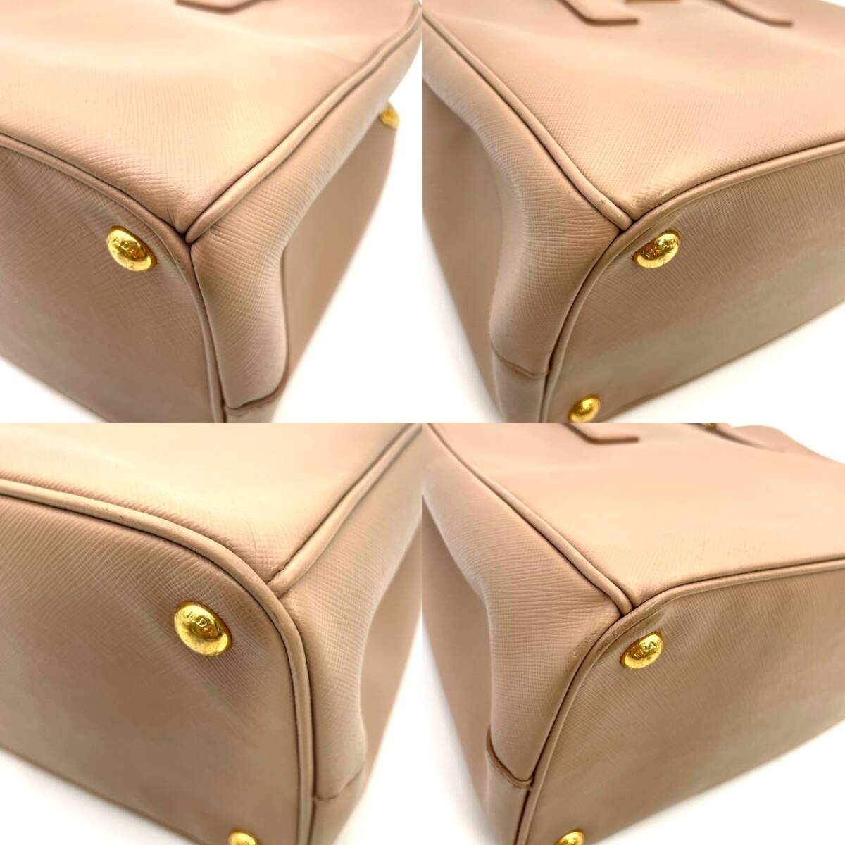 PRADA 2Way SAFFIANO Leather Beige