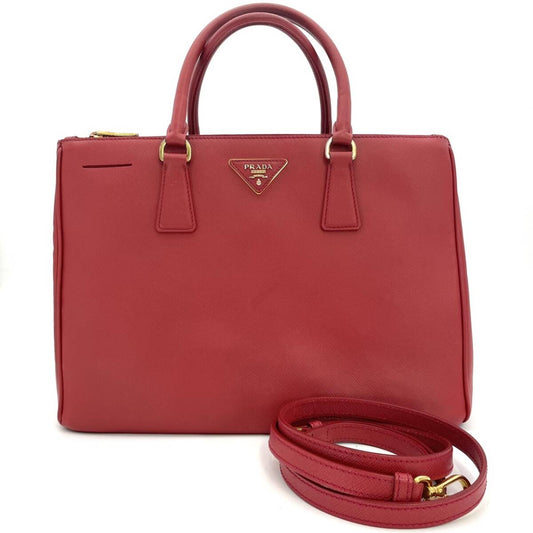 PRADA 2Way SAFFIANO Leather Red