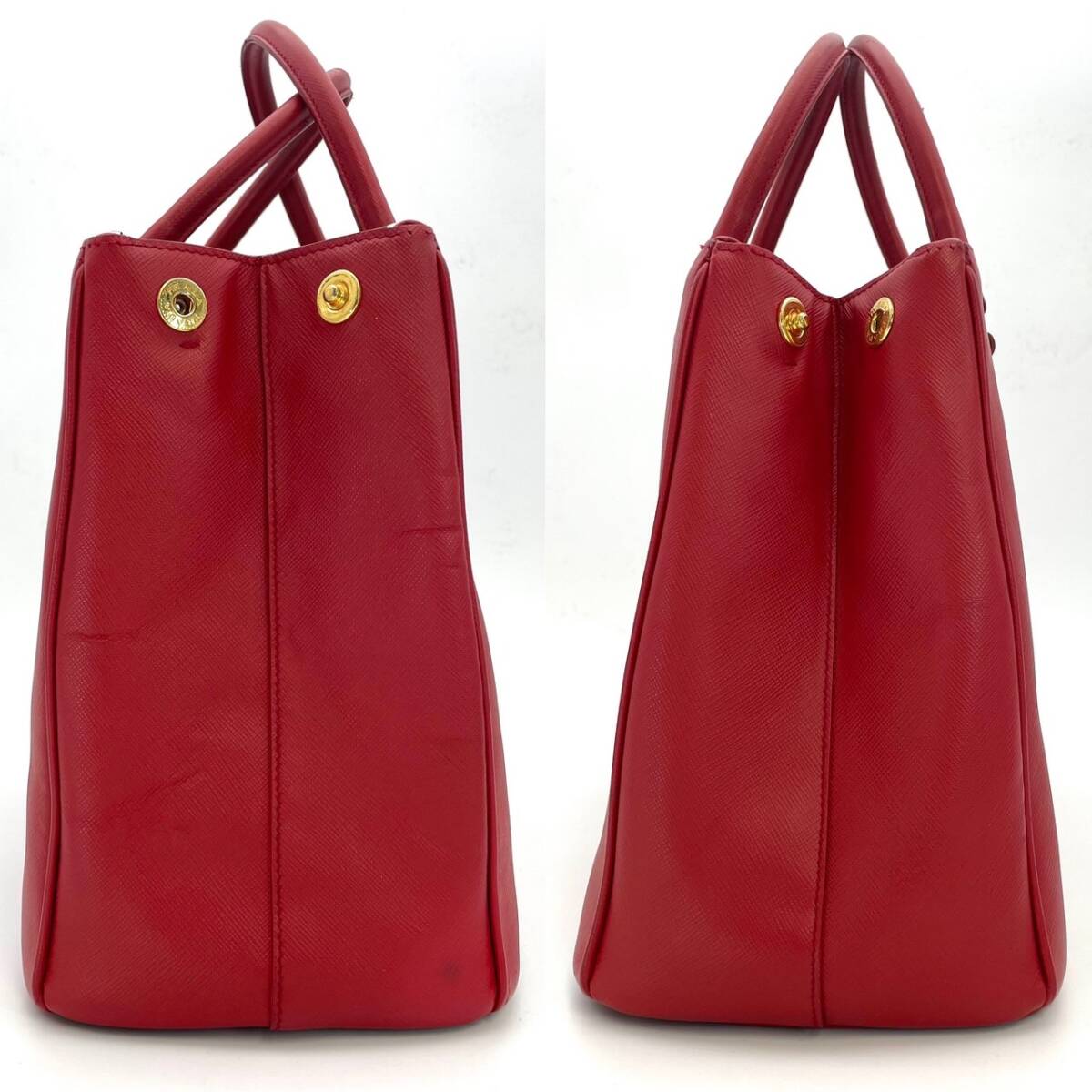 PRADA 2Way SAFFIANO Leather Red