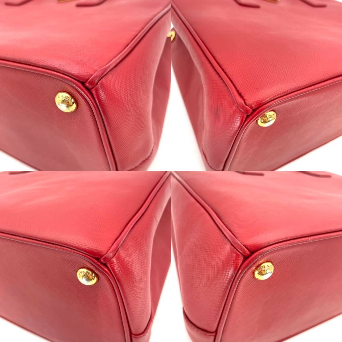 PRADA 2Way SAFFIANO Leather Red