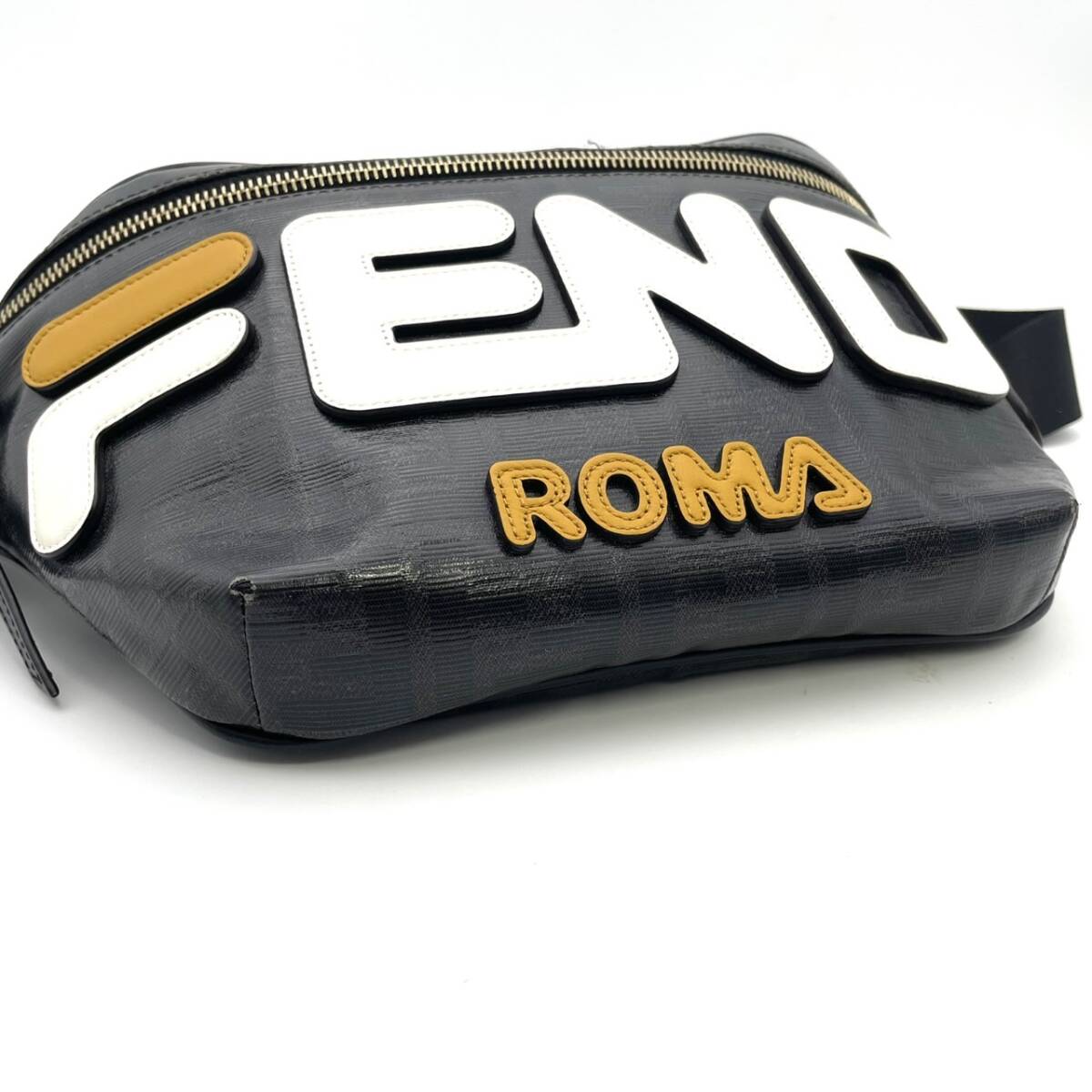 FENDI Zucca Coating Body Bag Black