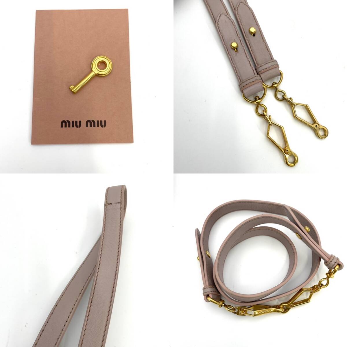 MIU MIU Matelasse Leather 2 Way Pink