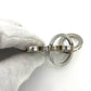 LOEWE Anagram Key Ring Silver