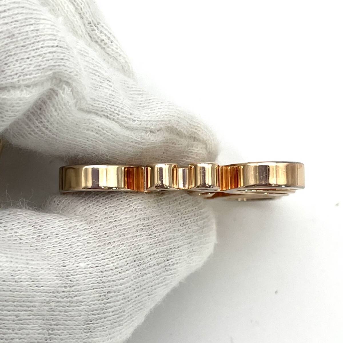 LOEWE Anagram Key Ring Pink gold
