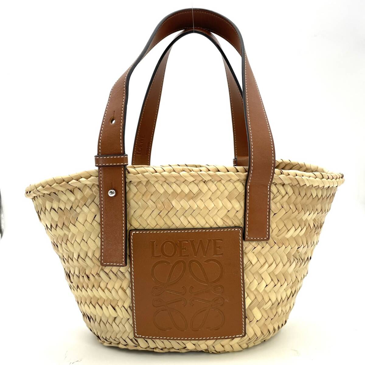 LOEWE Basket Small Basket Bag Brown