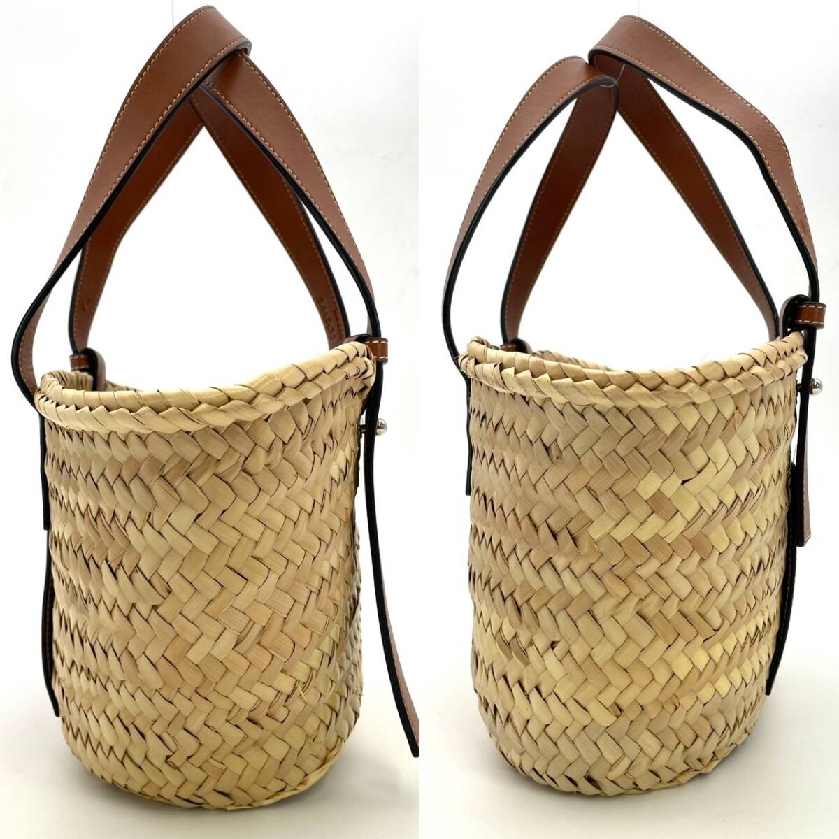 LOEWE Basket Small Basket Bag Brown