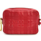 BURBERRY Lola Camera Chain Shoulder Red Leather TB