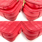 BURBERRY Lola Camera Chain Shoulder Red Leather TB
