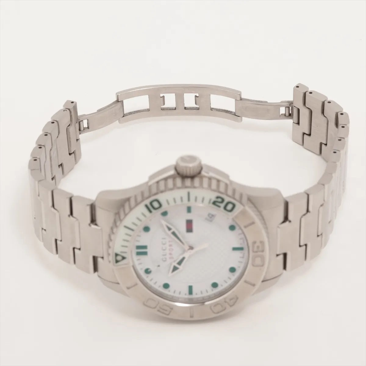 GUCCI Men's Watch QZ 126.2 13298462 White Dial Quartz Silver 7-2-611