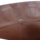 BURBERRY TB Logo Canvas Tote Bag Beige Leather Brown