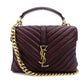 YVES SAINT LAURENT College Mini 2 Way Shoulder Bag Dark Purple