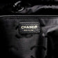 CHANEL Coco Mark Hand Bag Leather Black Vintage