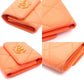 CHANEL 19 series trifold wallet orange Wallet