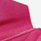 SAINT LAURENT long wallet V-stitched pink leather wallet