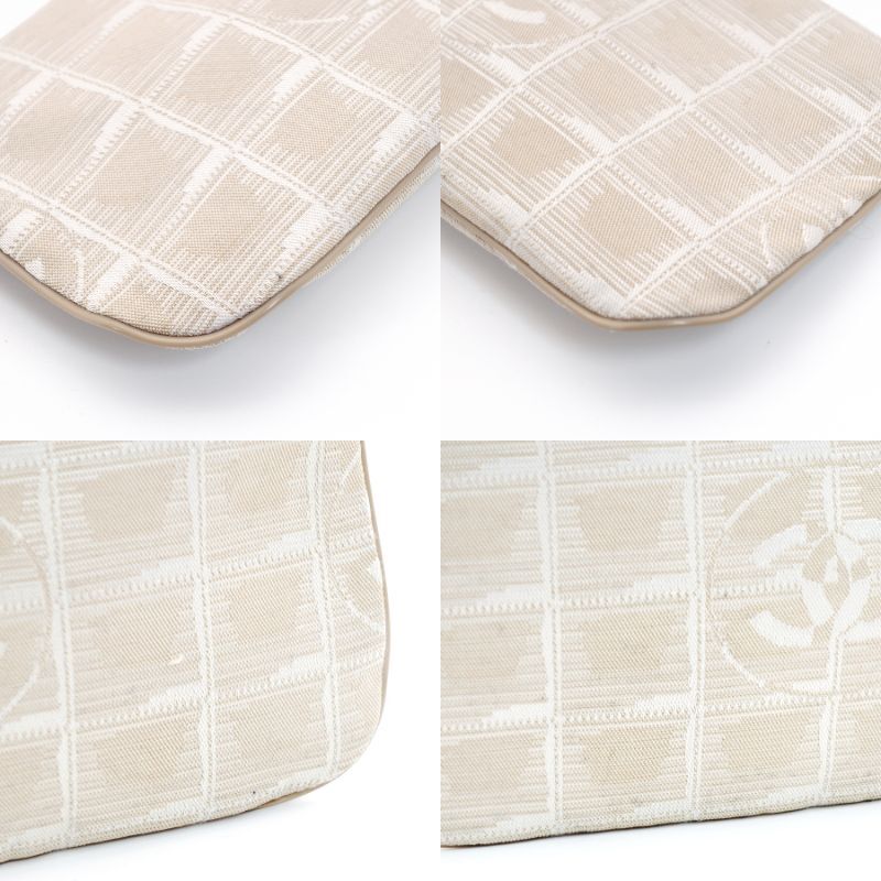 CHANEL New Travel Line Pouch Beige Nylon