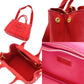PRADA Canapa S Red Handbag 2-way Canvas Shoulder Bag