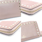 VALENTINO Garavani Leather Long Wallet Pink Leather Studs