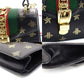 GUCCI Sylvie Handbag Leather Black Multicolor 2-Way Shoulder