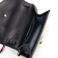 GUCCI Sylvie Handbag Leather Black Multicolor 2-Way Shoulder