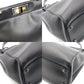 FENDI Peekaboo Handbag 2-Way Leather Black Shoulder Bag 7-5-775