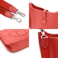 HERMES Evelyn TPM Shoulder Bag Leather Red T-Engraving