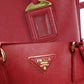 PRADA Handbag Pink Leather Triangular Logo 2-way Shoulder Bag