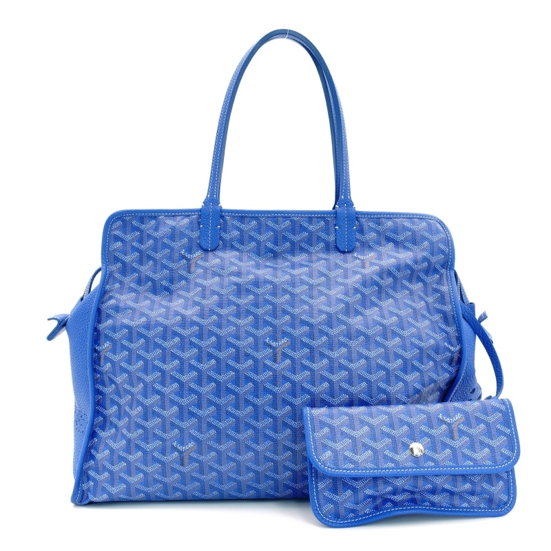 GOYARD Ardy PM Tote Bag Blue PVC Leather
