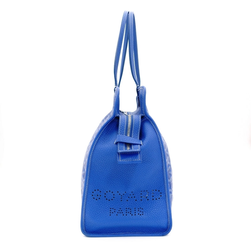 GOYARD Ardy PM Tote Bag Blue PVC Leather