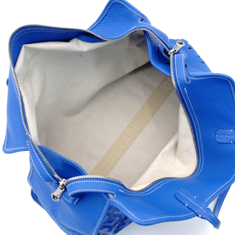 GOYARD Ardy PM Tote Bag Blue PVC Leather
