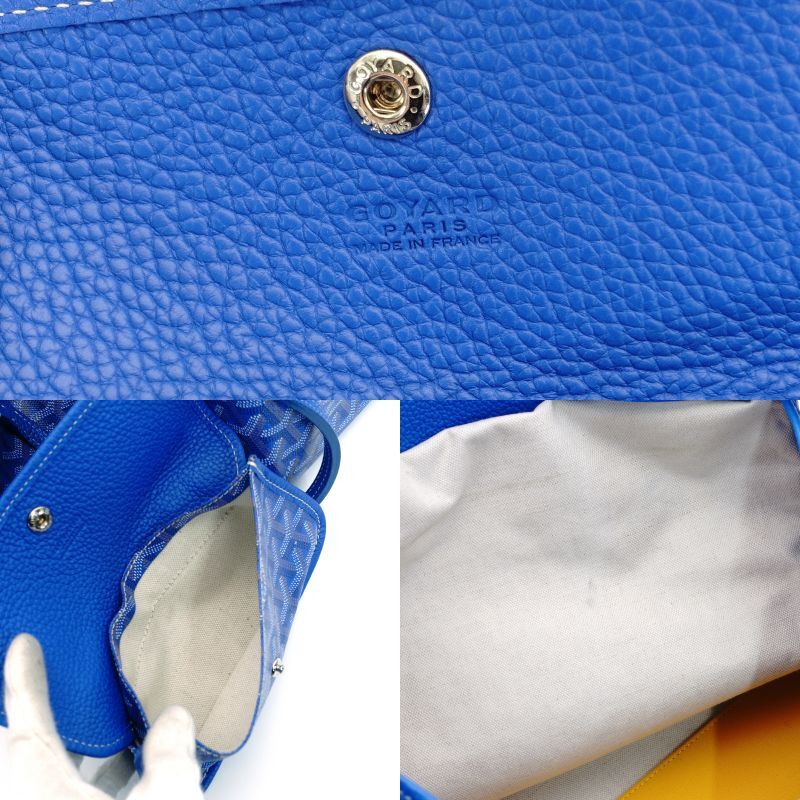 GOYARD Ardy PM Tote Bag Blue PVC Leather