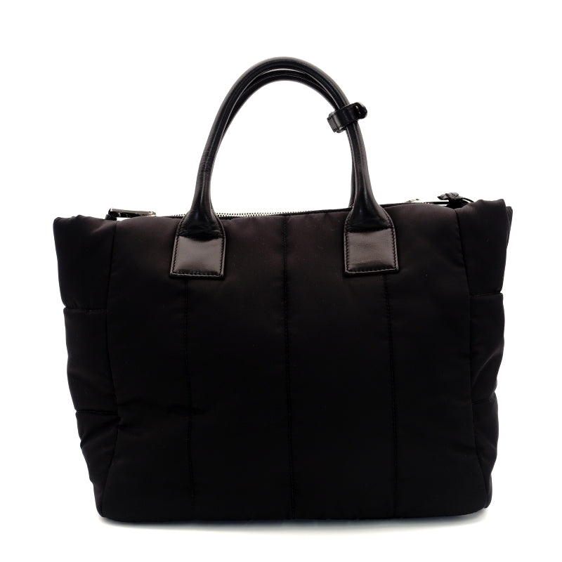 PRADA Tessuto Bomber Nylon Handbag Black 1BG636 Black