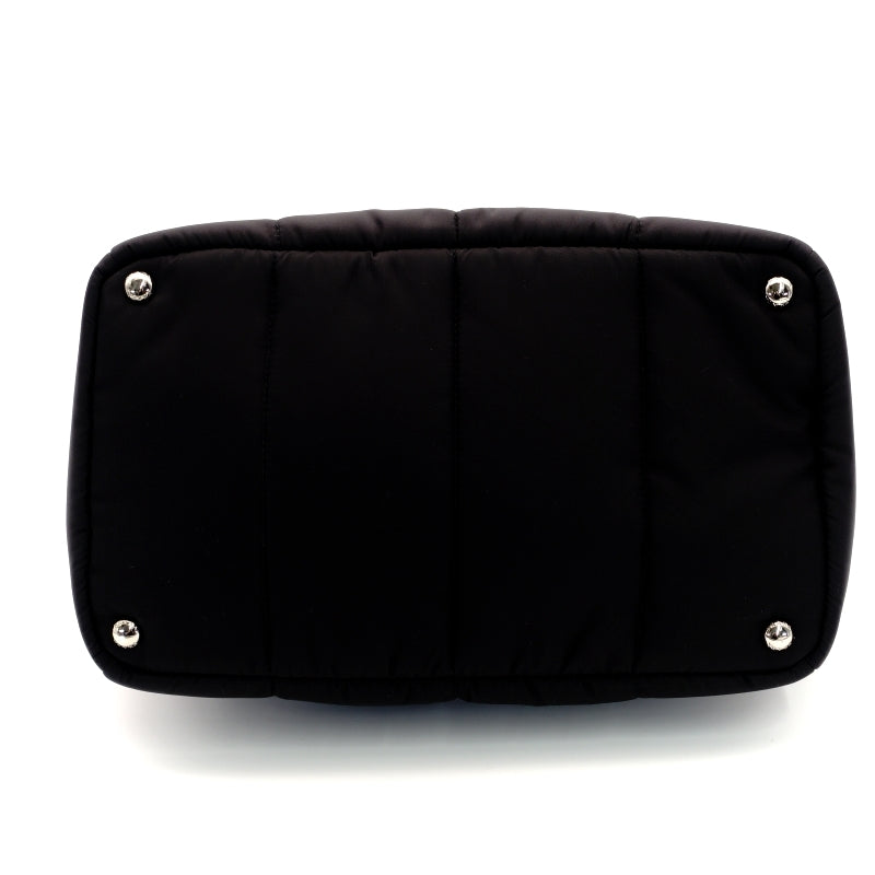 PRADA Tessuto Bomber Nylon Handbag Black 1BG636 Black
