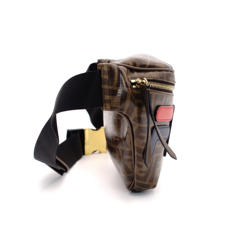 FENDI Zucca Body Bag Brown PVC