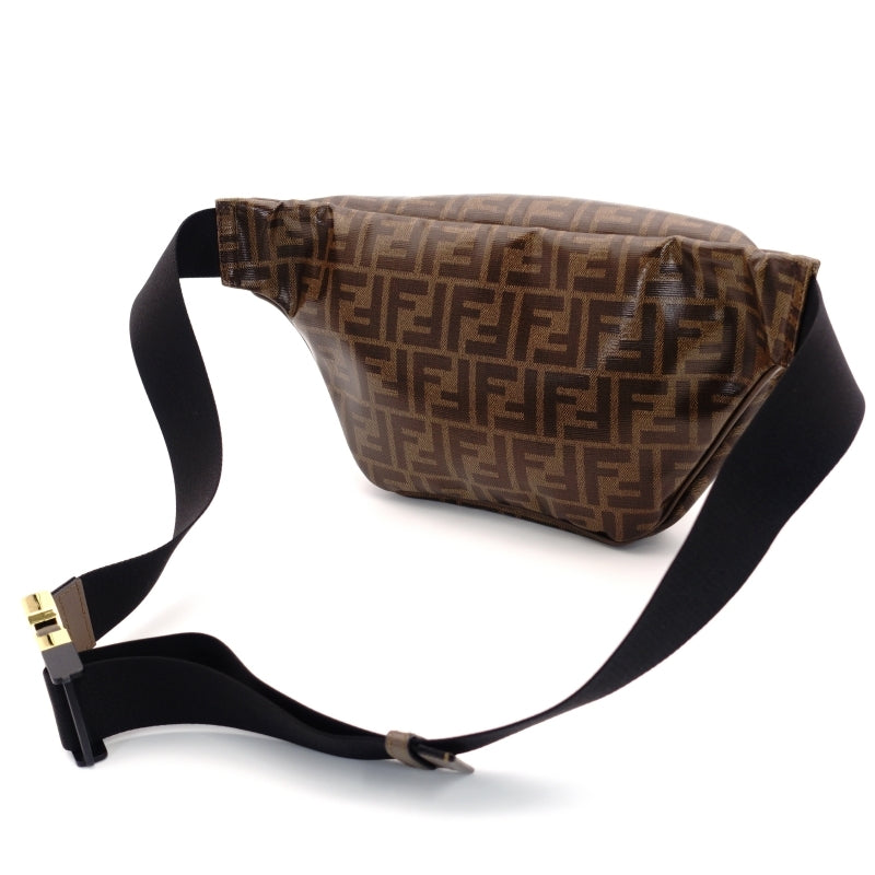 FENDI Zucca Body Bag Brown PVC