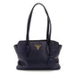 PRADA Tote Bag Blue Leather 1BG112 Gold Hardware Shoulder Bag