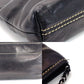 CHANEL Chain Handbag Lambskin Black Leather Black