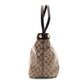 GUCCI Tote Bag GG Crystal Brown Logo PVC Leather Beige