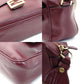 FENDI Cam Shoulder Bag Burgundy Leather FF Logo Gold Hardware