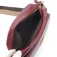 FENDI Cam Shoulder Bag Burgundy Leather FF Logo Gold Hardware