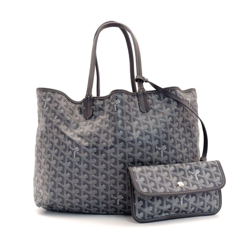 GOYARD Saint-Louis PM Tote Bag Gray PVC Leather