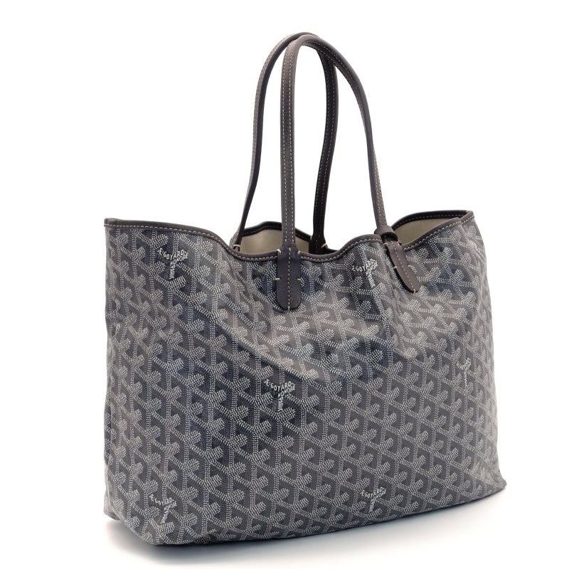 GOYARD Saint-Louis PM Tote Bag Gray PVC Leather